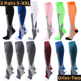 Home 3 Pairs Compression Socks 30mmHg for Varicose Veins and Edema - Himpall